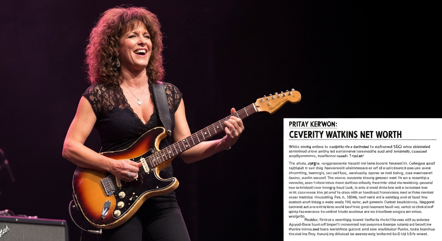 Beverly 'Guitar' Watkins playing electric guitar onstage, mid-performance